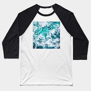 Ocean foam, Blue Ocean Summer Beach Waves Baseball T-Shirt